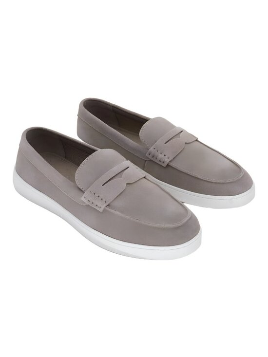 The Mens Store Bloomingdale Casual Slip On Sneaker Loafer Taupe Suede US 10.5M